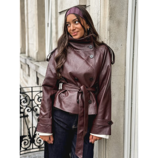 Veste en simili Nepal - Bordeaux