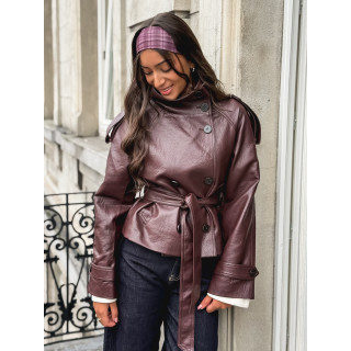 Veste en simili Nepal - Bordeaux