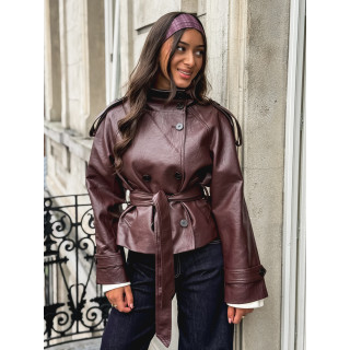 Veste en simili Nepal - Bordeaux