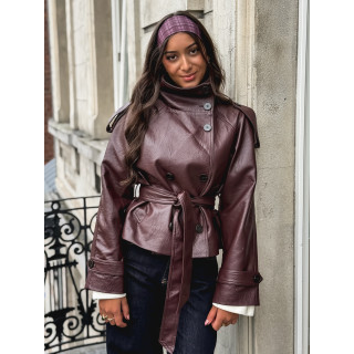 Veste en simili Nepal - Bordeaux