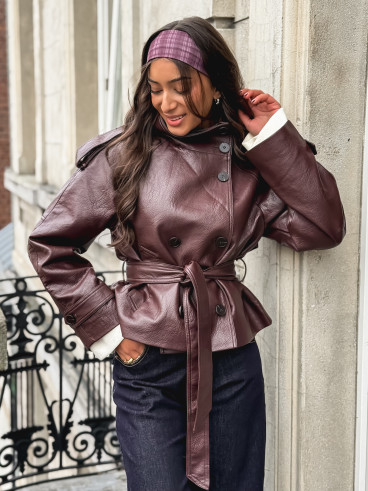 Veste en simili Nepal - Bordeaux