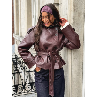 Veste en simili Nepal - Bordeaux