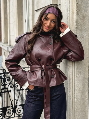 Veste en simili Nepal - Bordeaux