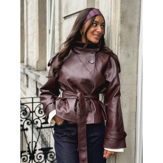 Veste en simili Nepal - Bordeaux