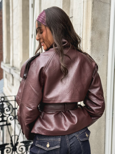 Veste en simili Nepal - Bordeaux