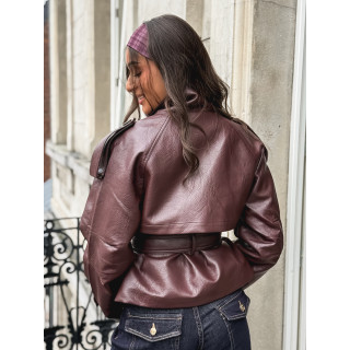 Veste en simili Nepal - Bordeaux