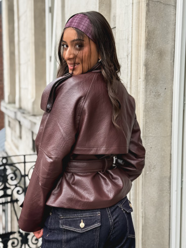 Veste en simili Nepal - Bordeaux
