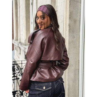 Veste en simili Nepal - Bordeaux