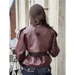 Veste en simili Nepal - Bordeaux