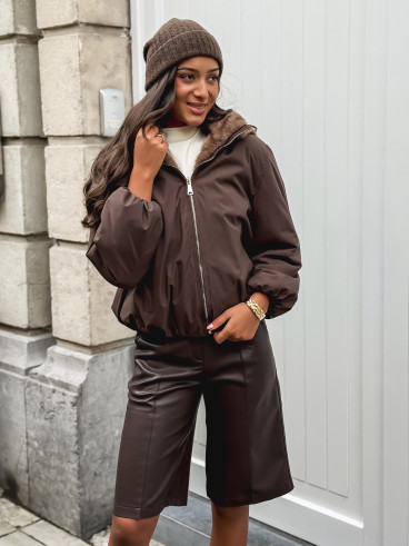 Veste réversible Zélénia - Chocolat
