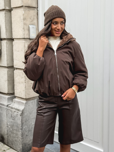 Veste réversible Zélénia - Chocolat