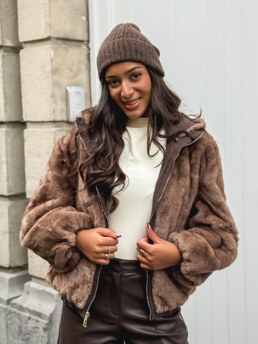 Veste réversible Zélénia - Chocolat