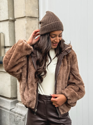 Veste réversible Zélénia - Chocolat