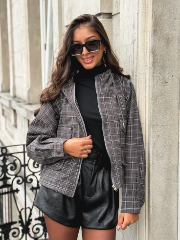 Veste à carreaux Aubélia - Gris Veste à carreaux Aubélia - Gris