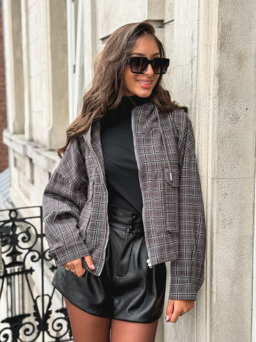 Veste à carreaux Aubélia - Gris Veste à carreaux Aubélia - Gris