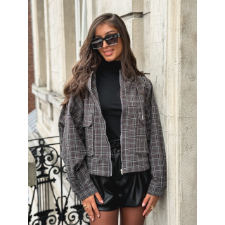 Veste à carreaux Aubélia - Gris