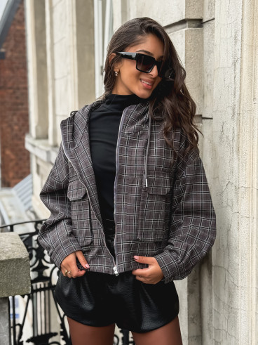 Veste à carreaux Aubélia - Gris Veste à carreaux Aubélia - Gris