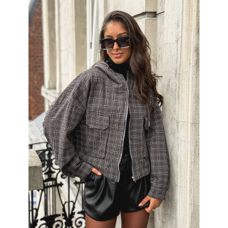 Veste à carreaux Aubélia - Gris