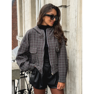 Veste à carreaux Aubélia - Gris