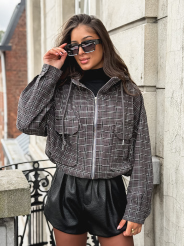 Veste à carreaux Aubélia - Gris Veste à carreaux Aubélia - Gris