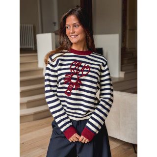 Pull ligné Ayna - Bleu marine
