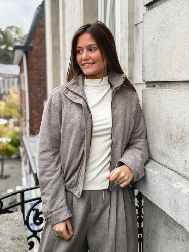 Veste à motifs Maïté - Taupe
