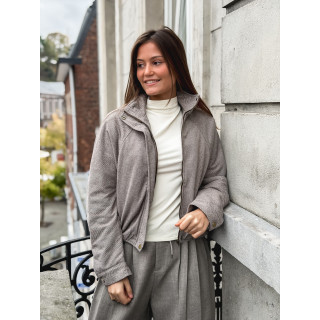 Veste à motifs Maïté - Taupe