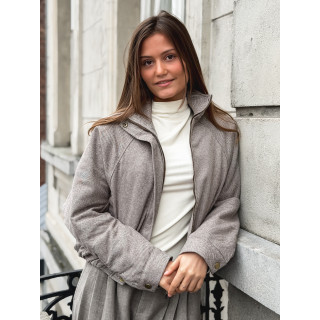 Veste à motifs Maïté - Taupe