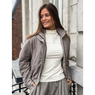 Veste à motifs Maïté - Taupe