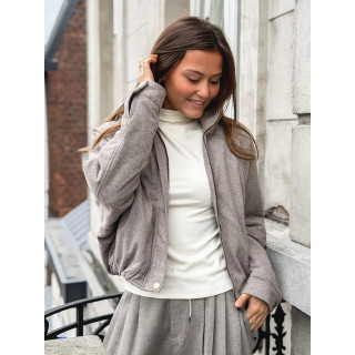 Veste à motifs Maïté - Taupe