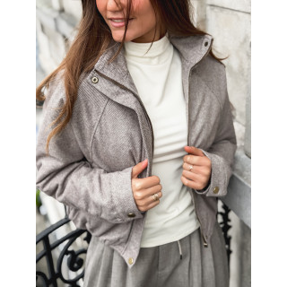Veste à motifs Maïté - Taupe