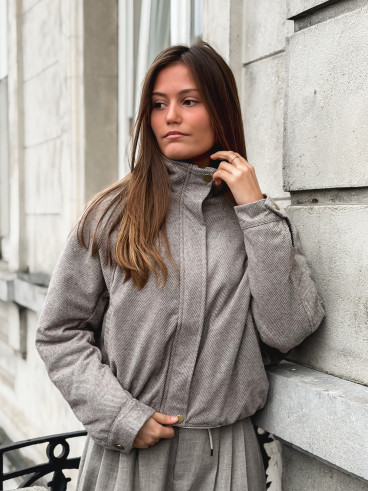 Veste à motifs Maïté - Taupe
