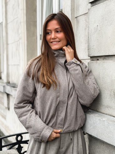 Veste à motifs Maïté - Taupe