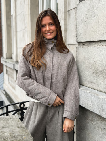 Veste à motifs Maïté - Taupe