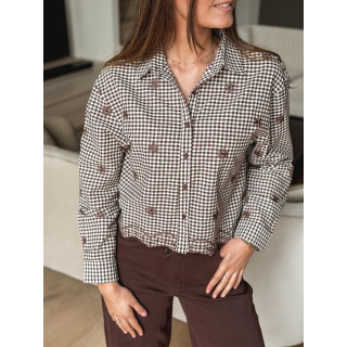 Chemise à carreaux Sidonie - Chocolat
