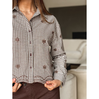 Chemise à carreaux Sidonie - Chocolat