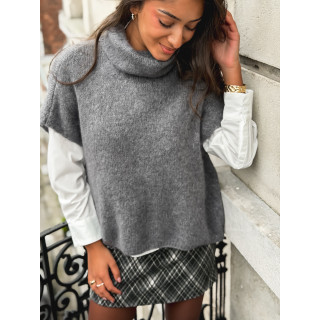 Pull col roulé Merve - Gris foncé