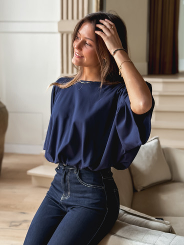 Blouse Zendayana - Bleu marine