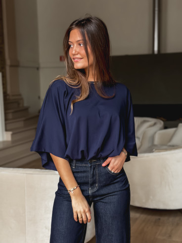 Blouse Zendayana - Bleu marine