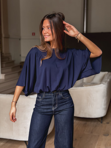 Blouse Zendayana - Bleu marine