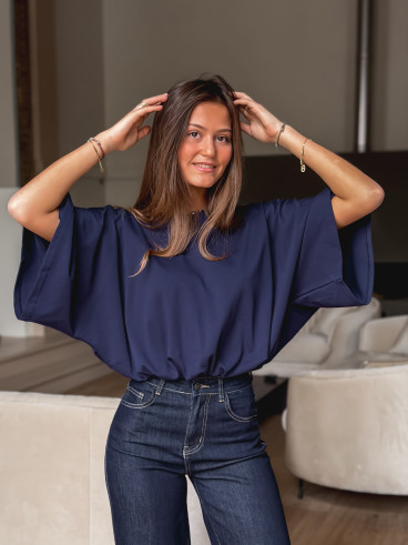 Blouse Zendayana - Bleu marine