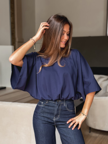 Blouse Zendayana - Bleu marine