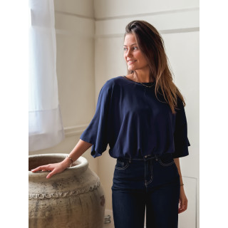 Blouse Zendayana - Bleu marine