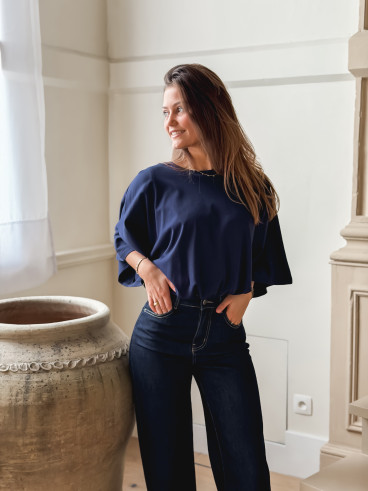 Blouse Zendayana - Bleu marine
