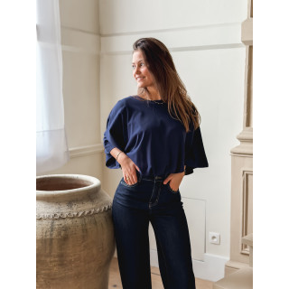Blouse Zendayana - Bleu marine