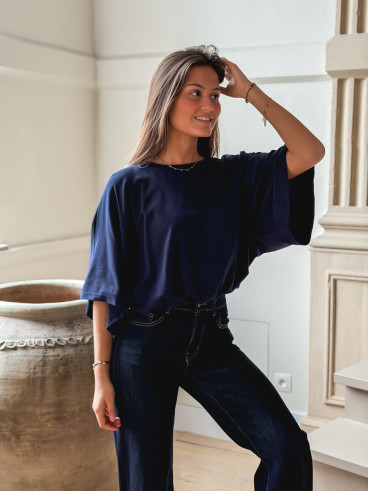 Blouse Zendayana - Bleu marine
