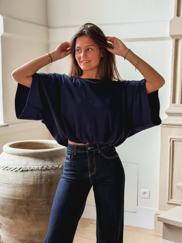 Blouse Zendayana - Bleu marine