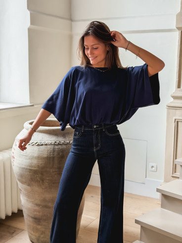 Blouse Zendayana - Bleu marine