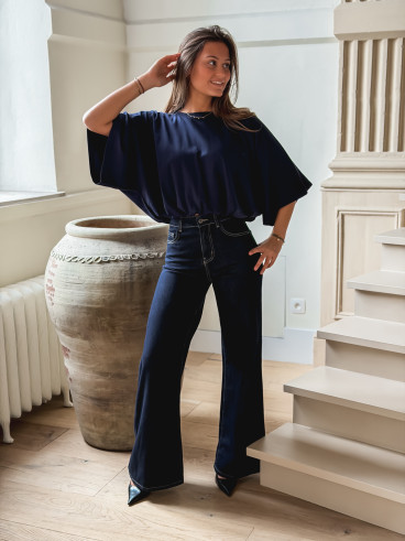 Blouse Zendayana - Bleu marine