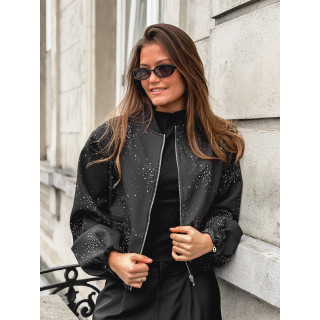 Bomber à strass Ceylan - Noir